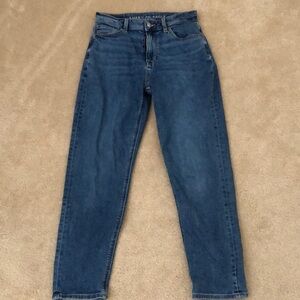 American Eagle High Rise Mom Jeans in Medium Wash - Size 2 Regular